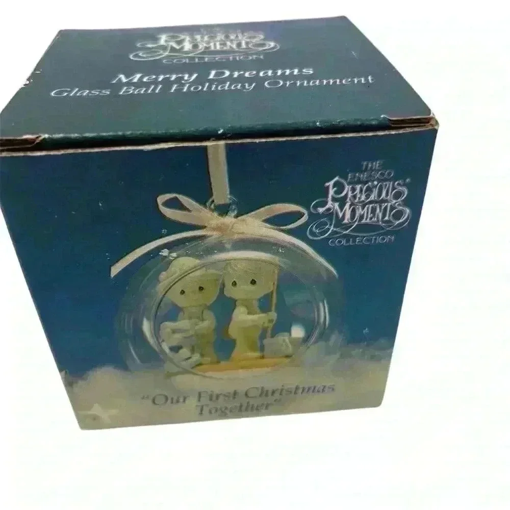 Precious Moments Our First Christmas Together Glass Ornament‎ Vintage 1993